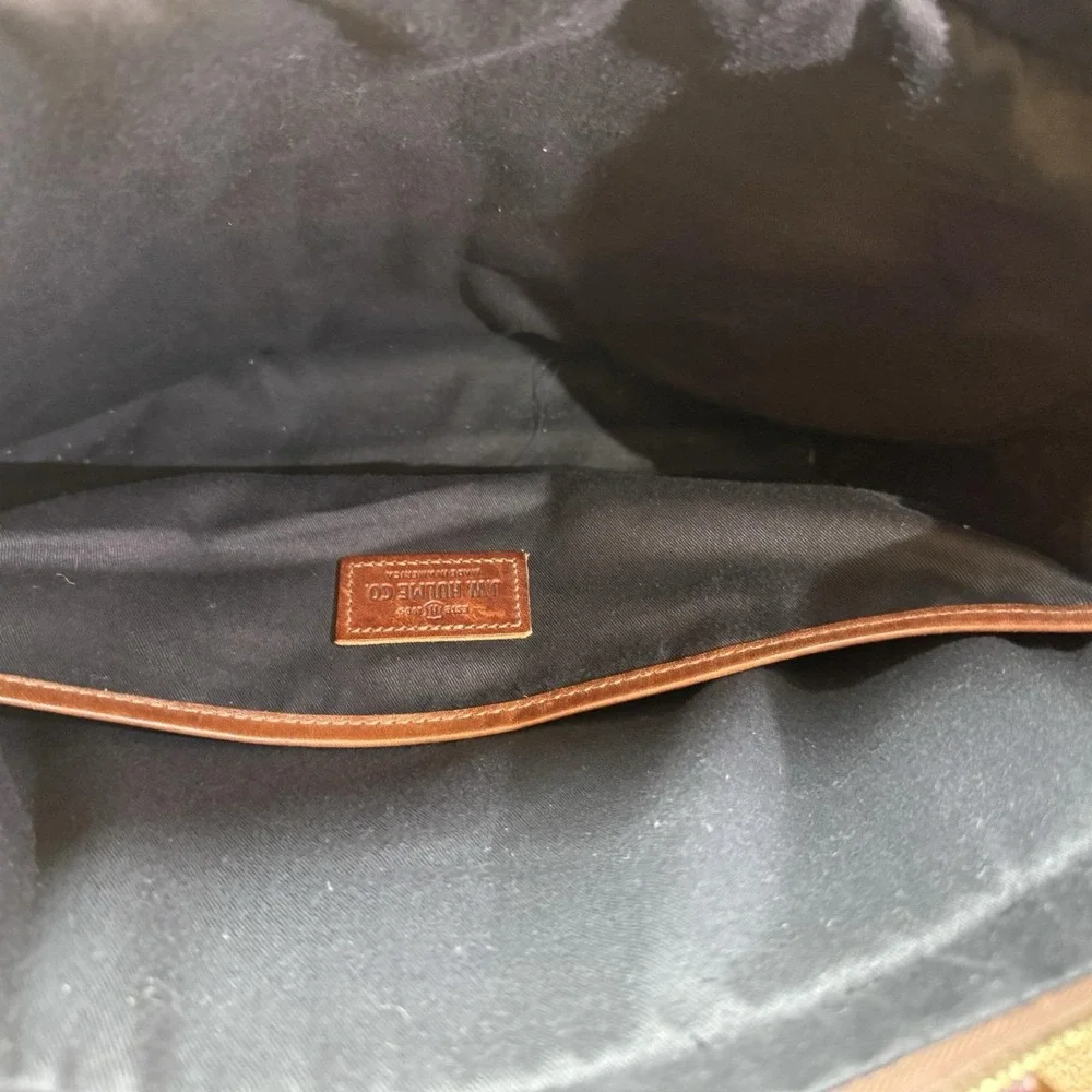 J.W. Hulme Leather‎ Briefcase –Made in USA Vintage Briefcase With Shoulder Strap